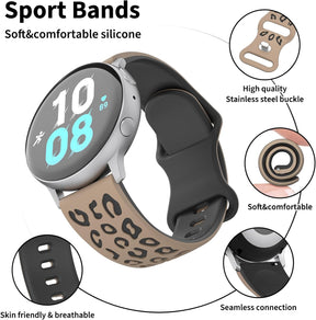 Fitpolo Leopard Engraved Strap Replacement Band 22mm