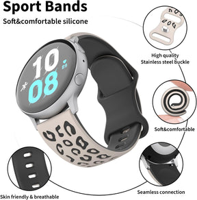 Fitpolo Leopard Engraved Strap Replacement Band 22mm